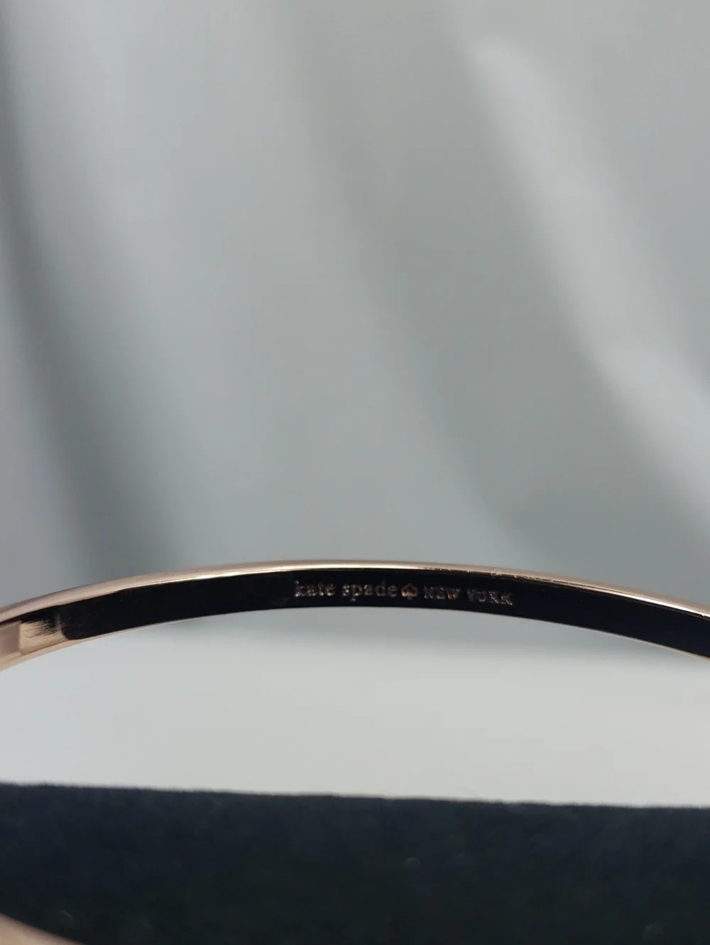 Kate Spade Rose Gold Bow Hinged Bangle Bracelet